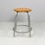Italian mid-century modern Wooden and metal stool by Embru, 1960s Stool with wooden round seat and rounded profiles. The...
