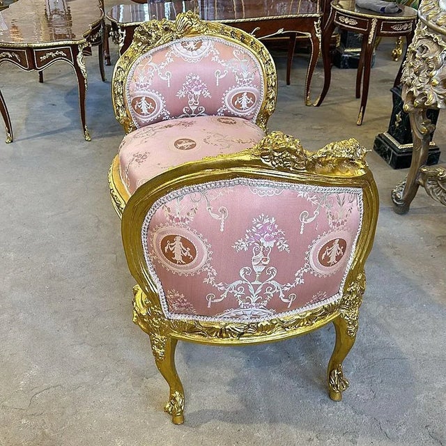 Baroque Style Pink Tufted Bench Chairish