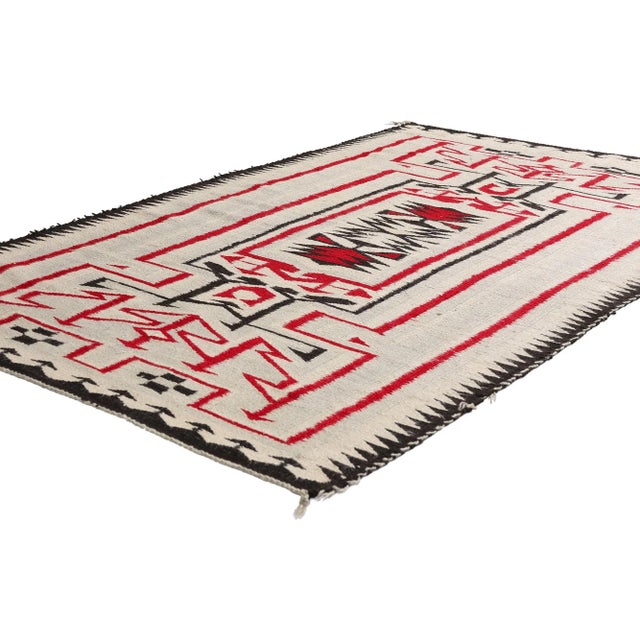 79297 Antique Crystal Southwestern-Style Rug, 03'08 x 06'03. The Lightning Path: A Rare Early 20th-Century Crystal Weaving...