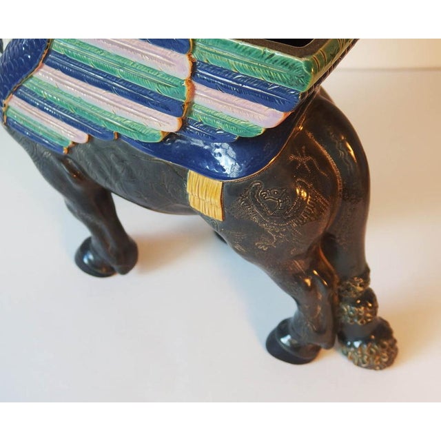 Lamassu Ceramic Vase by Gerbing and Stephan For Sale - Image 9 of 13