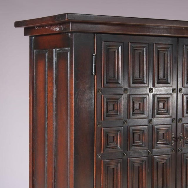 Brutalist Highboard Cabinet from Spain, 1960s For Sale - Image 14 of 14