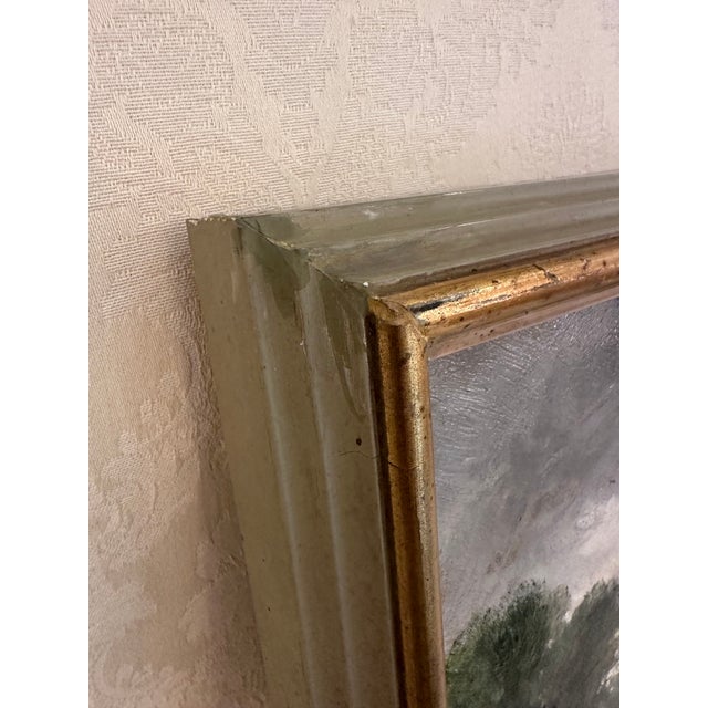 English Antique English Landscape on Canvas For Sale - Image 3 of 10