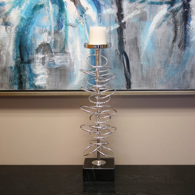 Kenneth Ludwig Chicago Large Ring Toss Candleholder For Sale - Image 4 of 5