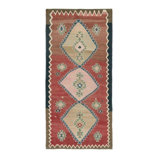Vintage Bidjar Persian Kilim in Red With Medallions by Rug & Kilim For Sale
