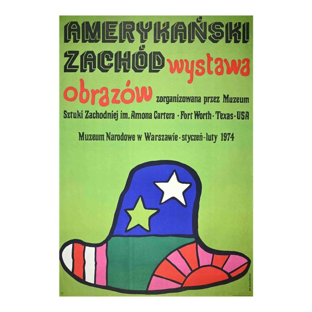 Narodowe Museum in Warsaw, Vintage Poster by Jan Mlodozeniec, 1970 For Sale