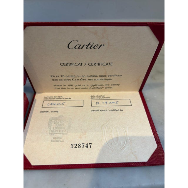 Cartier 18ct White Gold Tank Française Ring 14.81g, Size 9 For Sale - Image 9 of 11