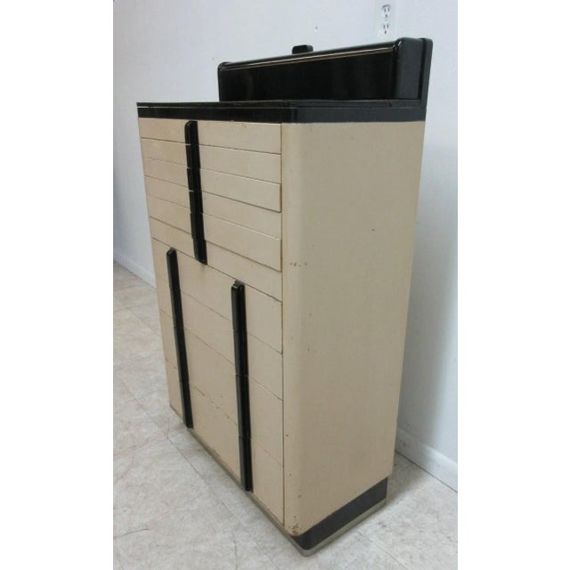 1940s 1940s Art Deco Dental Cabinet Industrial Medical Chest Dresser Tan 10 Drawer For Sale - Image 5 of 12