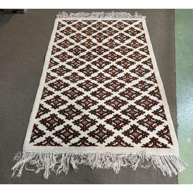 Tunisian Handmade Wool Rug For Sale - Image 10 of 10