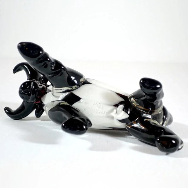 Vintage Postmodern Style Murano Glass Bulls with Checkered Pattern, Set of 2 For Sale - Image 3 of 10