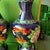 Asian Pair of Vintage Cloisonné Enamel Vases – Phoenix & Peony Motif, Sapphire Blue Ground For Sale - Image 3 of 10