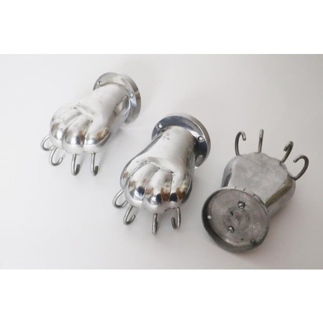 Polished Aluminum Shape of Lion Paws Towel Holders, 1980s, Set of 3 For Sale - Image 10 of 11
