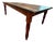 Antique French Farmhouse Dining Table, Reclaimed Door Top With Distressed Blue-Green Paint For Sale