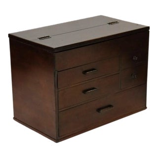 1920s Japanese Calligraphy 5 Drawer Chest For Sale