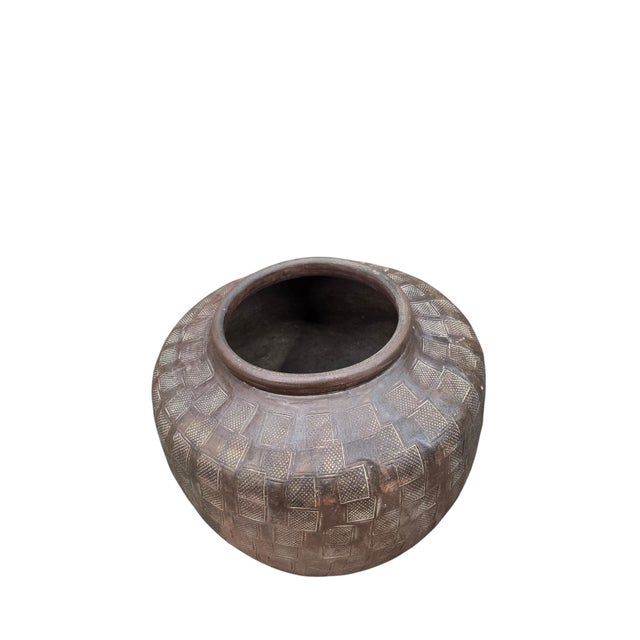 Wood Vintage Hand-Carved African Hardwood Storage Vessel For Sale - Image 7 of 7