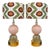 Pink and Smoked Murano Glass Sphere Lamps, 1970s, Set of 2 For Sale