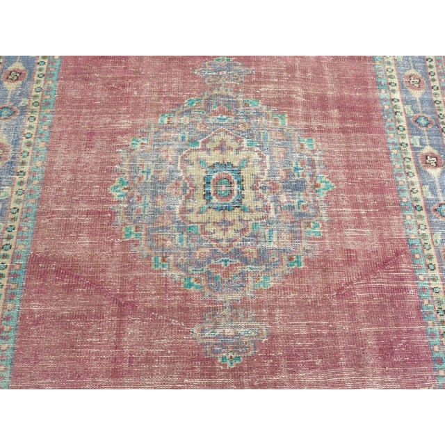 1960s Vintage Oushak Rug - 60"x98" For Sale - Image 4 of 13