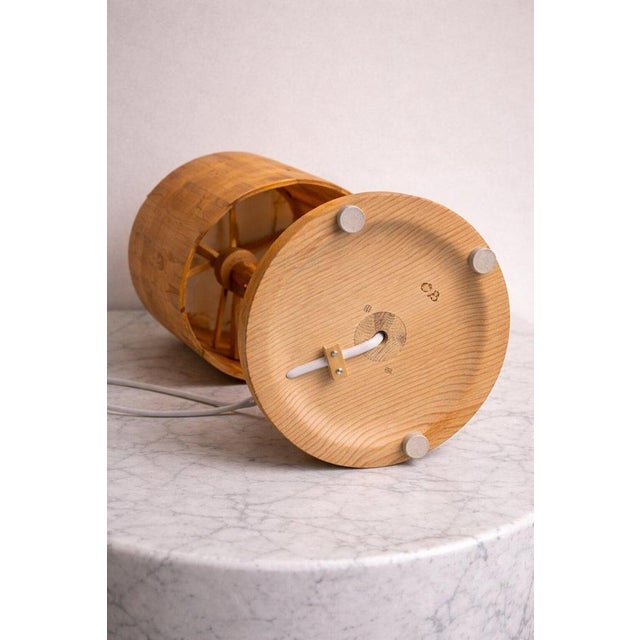 Brown Mid-Century Modern Swedish Pine Table Lamp, 1960s For Sale - Image 8 of 9