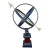 Vintage English Country Iron Armillary Sundial Held by Atlas For Sale