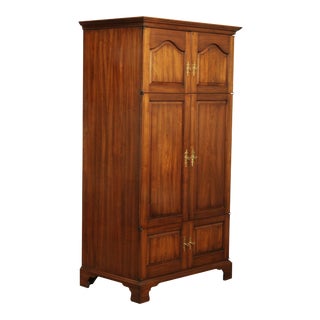 Henkel Harris Genuine Black Walnut Entertainment Cabinet Armoire For Sale