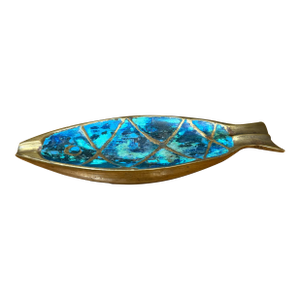 Mid-Century Mexican Modern Brass Fish Ashtray Dish Catch All by Pepe Mendoza