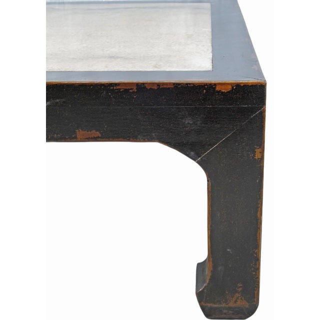 Late 20th Century Vintage Marble Top Asian Coffee Table For Sale - Image 5 of 8