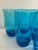 Vintage Mid-Century Modern Aqua Blue Drinking Glass Tumblers - Set of 6 For Sale In Oklahoma City - Image 6 of 8