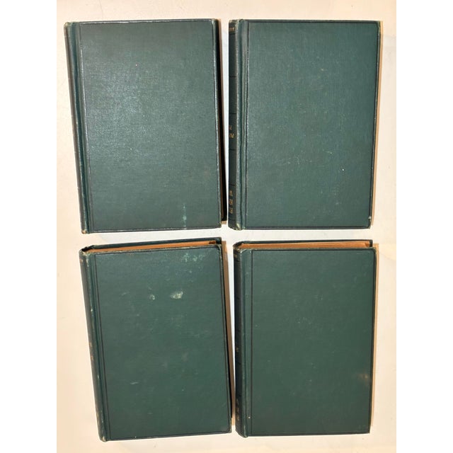 Printmaking Materials Vintage Rudyard Kipling - 4 Book Set – Green Gilt – Decorative For Sale - Image 7 of 10