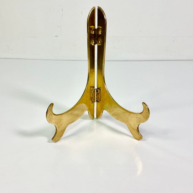 1970s Vintage Boho Chic Hollywood Regency Brass Picture Tabletop Easel For Sale - Image 10 of 10