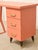 Vintage Peach Single Pedestal Desk For Sale In Los Angeles - Image 6 of 9