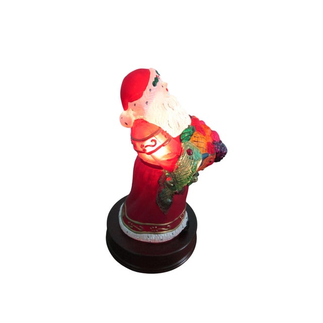 Vintage Old World Christmas Bountiful Santa Lamp 1998 Retired Works For Sale In Phoenix - Image 6 of 10