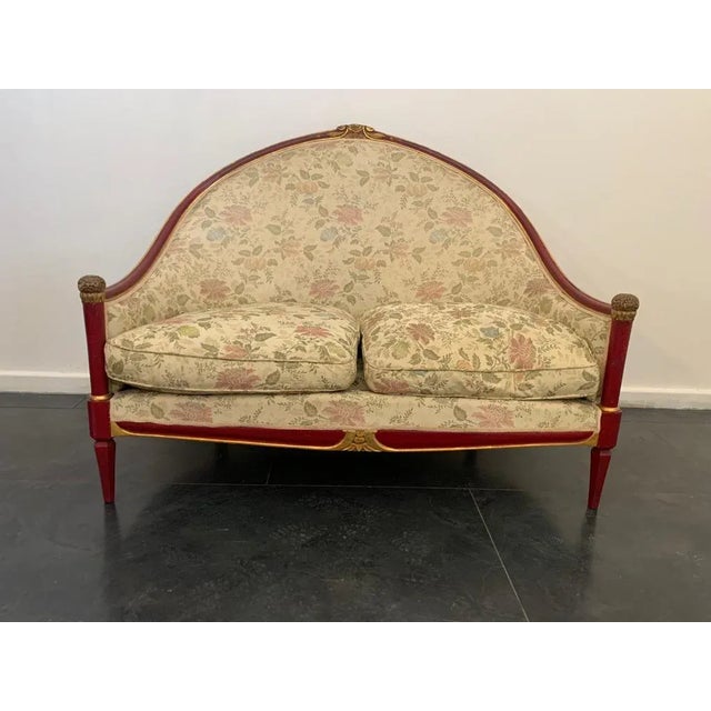 Art Deco Red Sofa For Sale - Image 13 of 13