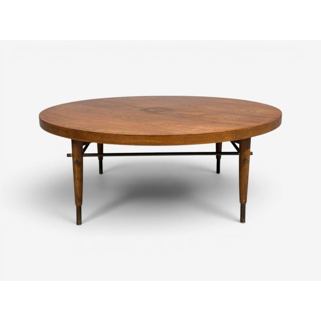Mid-Century Modern Paul McCobb Attr., Coffee Table, Walnut, Brass, Usa, 1950s For Sale - Image 3 of 9