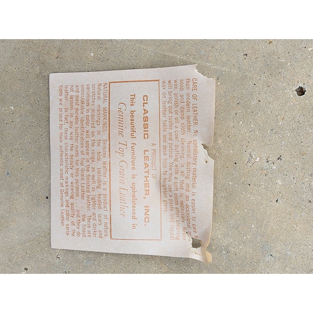 Pair of Classic Leather Armchairs For Sale In San Antonio - Image 6 of 9