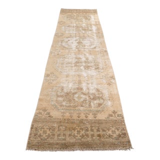 1960s Muted Beige Turkish Runner For Sale