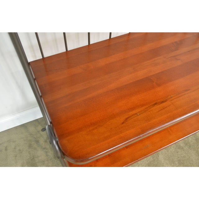 Charleston Forge Iron & Cherry Wood 3 Tier Bakers Rack For Sale - Image 12 of 13