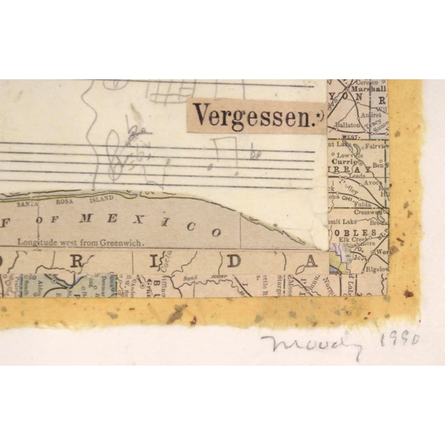 1990s "From Grief I Cannot Measure" Mixed-Media Collage Composition by Graham Moody, Framed For Sale - Image 11 of 12
