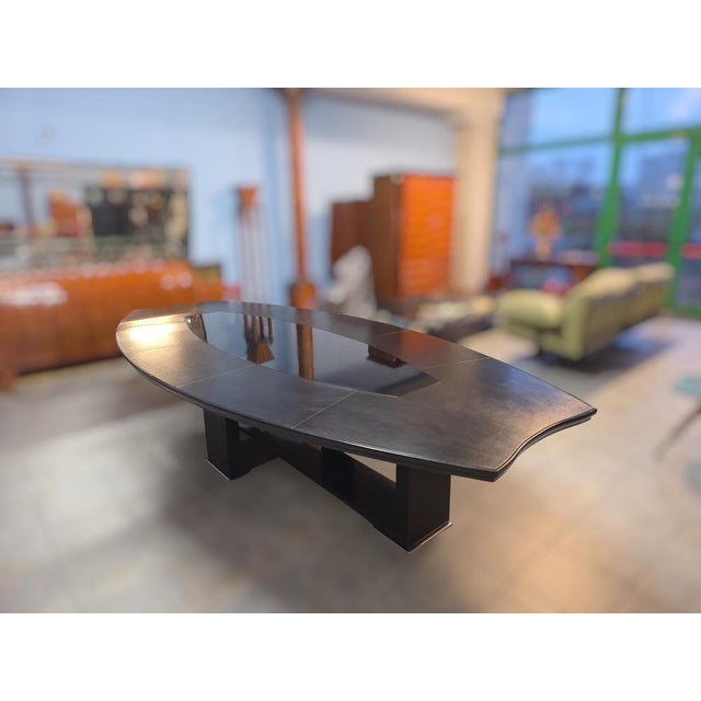 Italian Modern Executive Table in Black Finish by Tecno, 1994 For Sale - Image 11 of 18