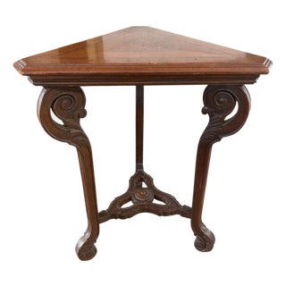 Late 19th-Century English Triangular Accent Table Cugini Lanzani For Sale