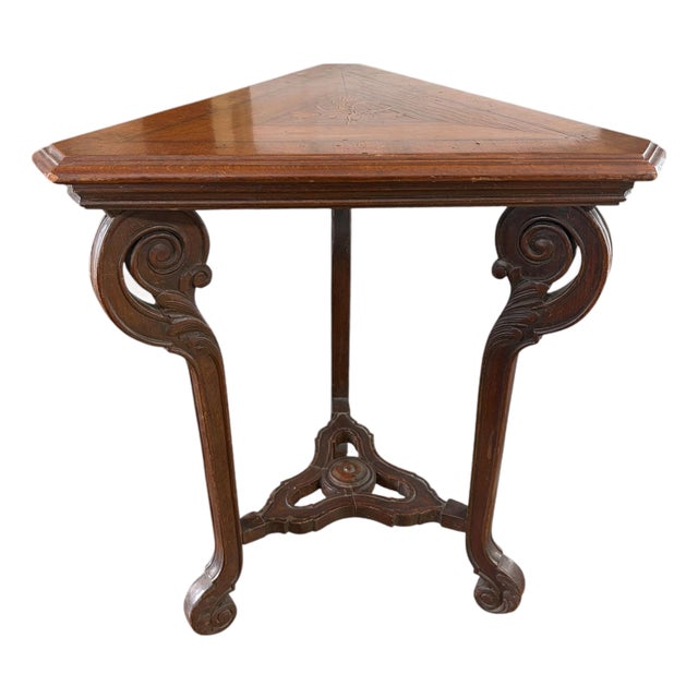 Late 19th-Century English Triangular Accent Table Cugini Lanzani For Sale