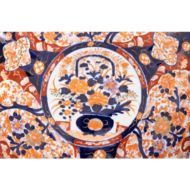 Monumental 19th Century Japanese Meiji Period Imari Scalloped Chargers - A Pair For Sale - Image 9 of 13