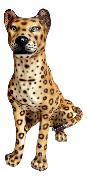 Ceramic Leopard Statue