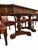 Vintage Figured Wood Double-Pedestal Dining Table With Eight Rose Upholstered Cane-Back Chairs — Nine-Piece Set For Sale - Image 15 of 18