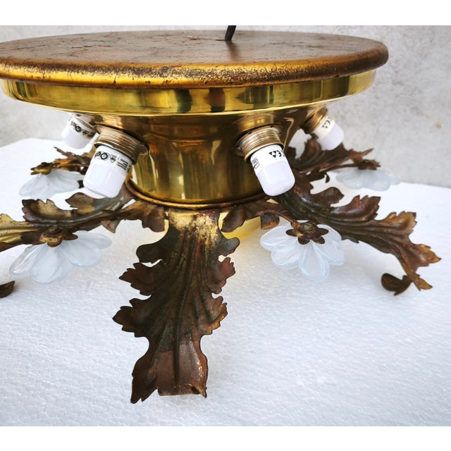 Hollywood Regency Florentine Wall Lamp attributed to Banca Firenze, Italy, 1960s For Sale - Image 11 of 18