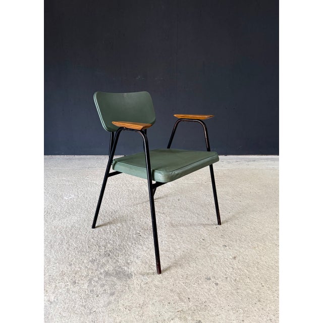 Vintage Midcentury Modern Space Age Design "M" Arm Chair by Pierre Guariche for Meurop. Made in the Netherlands, 1950's...