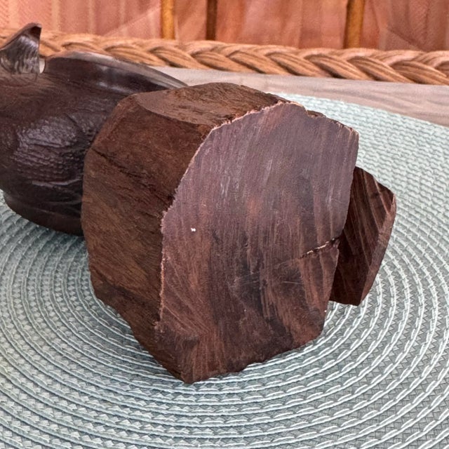 Coffee Late 20th Century Hand Carved Eagle / Bird Sculpture For Sale - Image 8 of 9