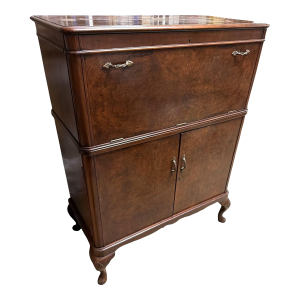 Mid Century Drop Front Cocktail Cabinet Dry Bar