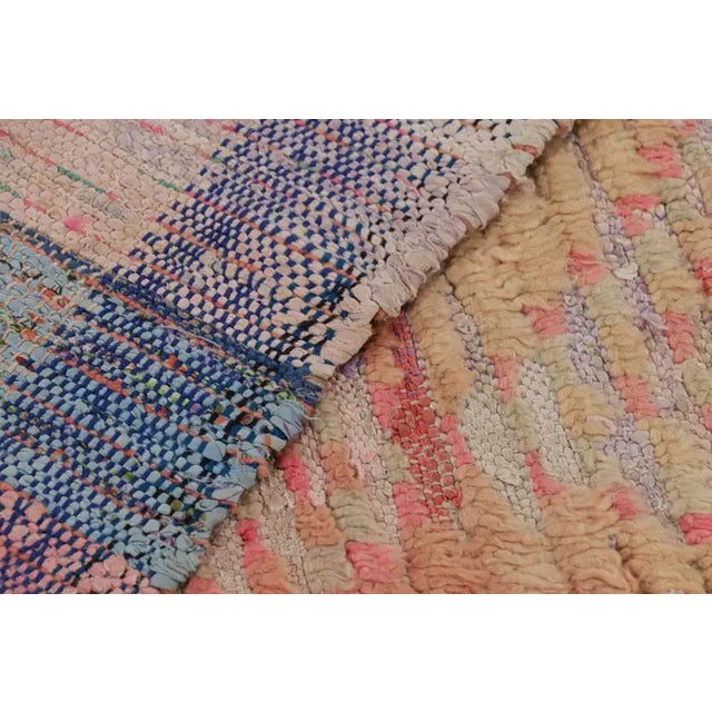 Textile Vintage Moroccan Runner With Polychromatic Geometric Stripes, From Rug & Kilim For Sale - Image 7 of 7