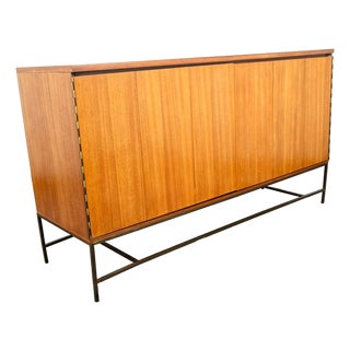 Mid Century Modern Credenza Sideboard Paul McCobb Irwin Calvin Mahogany Brass For Sale
