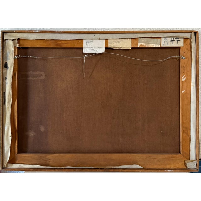 Black Sidney Goodman, Large American Modernist Oil Painting Baseball Game the Tryout Sidney Goodman, 1965 For Sale - Image 8 of 18