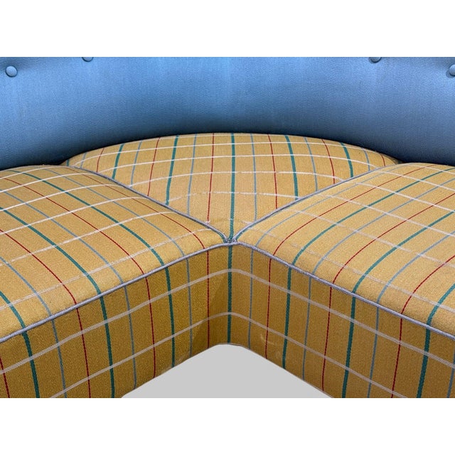 Wood Danish Modern, Corner Sofa, Fabric, Wood, Denmark, 1950s For Sale - Image 7 of 12